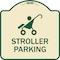 Signmission Reserved Stroller Parking W/ Graphic Heavy-Gauge Aluminum Sign, 18" x 18", TG-1818-22985 A-DES-TG-1818-22985 - alternate 1